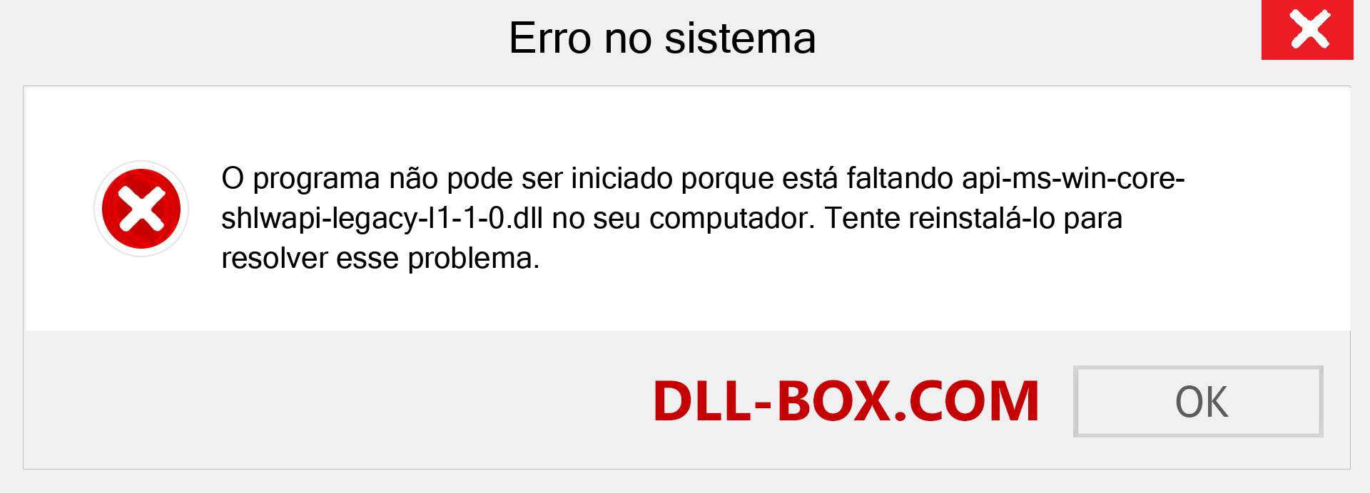 Arquivo api-ms-win-core-shlwapi-legacy-l1-1-0.dll ausente ?. Download para Windows 7, 8, 10 - Correção de erro ausente api-ms-win-core-shlwapi-legacy-l1-1-0 dll no Windows, fotos, imagens